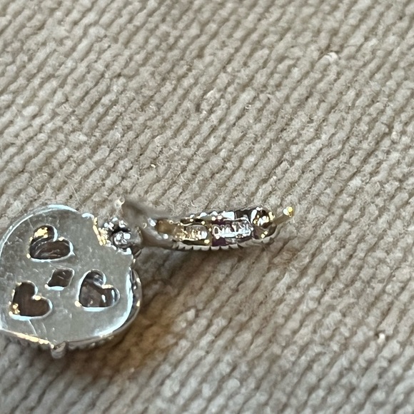 Judith Ripka JR TWO Collection *SINGLE EARRING* Sterling Gold Pink Quartz Heart - Picture 6 of 9